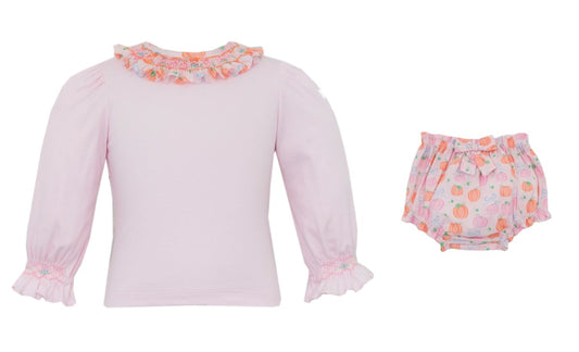 Pink Pumpkin Bloomer Set *PREORDER SHIPS JULY*