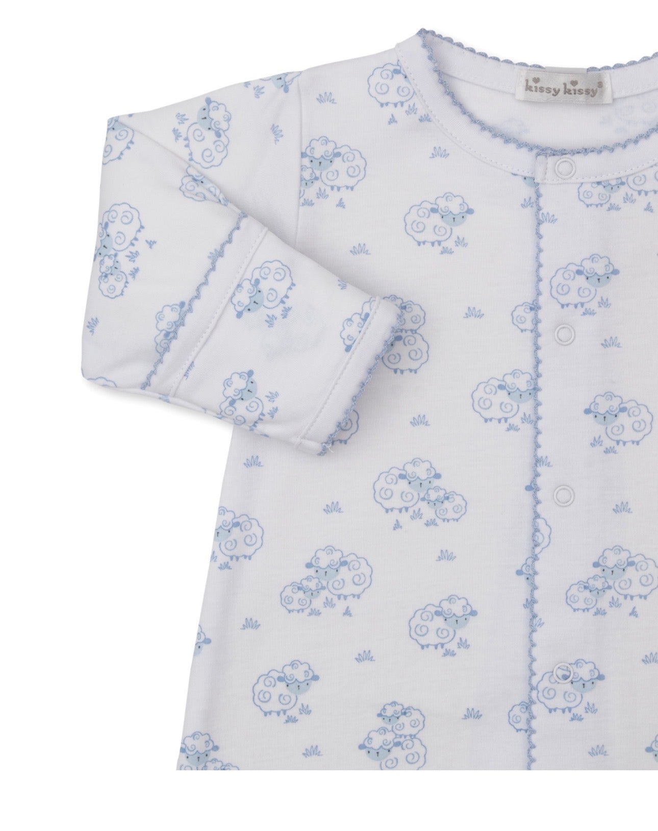 Sweet Sheep-Converter Gown- White/Light Blue