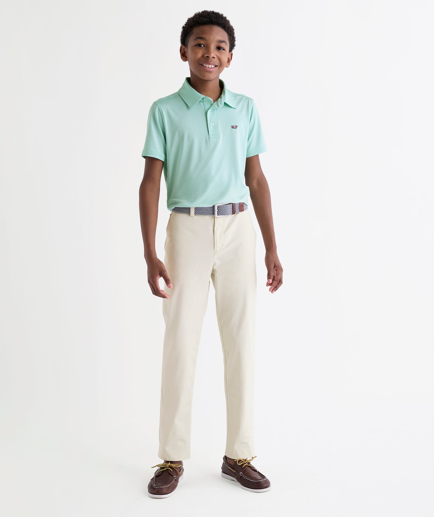 BOYS ANEGADA SANKATY POLO / MINT MARINE BLUE