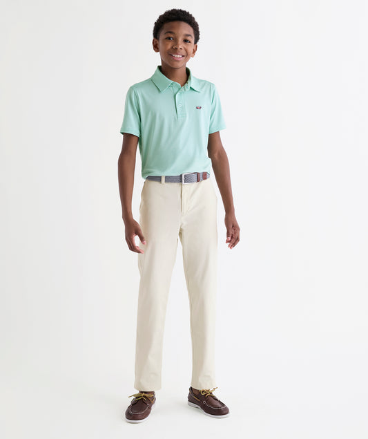BOYS ANEGADA SANKATY POLO / MINT MARINE BLUE