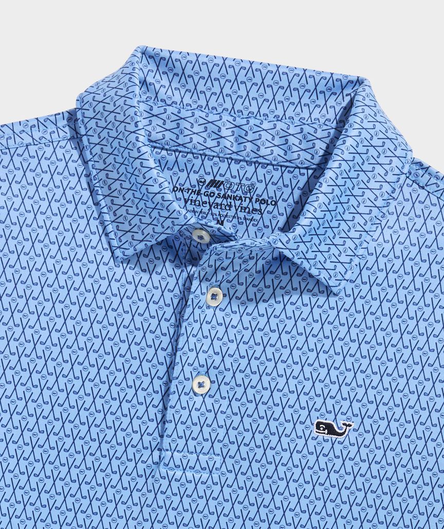 BOYS PRINTED SANKATY POLO / GOLF CLUBS AND WHALE