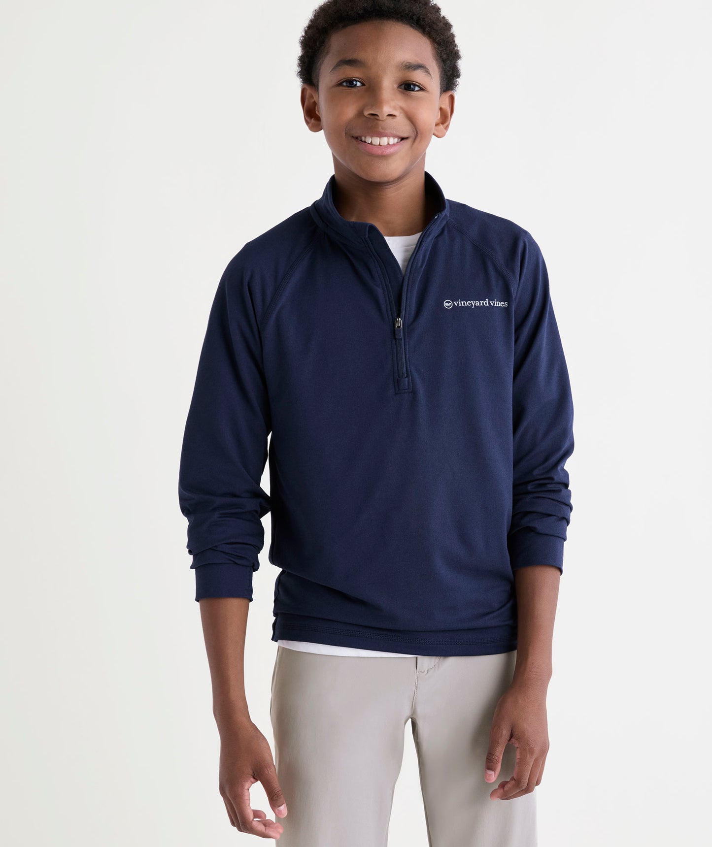 ISLAND TIME RAGLAN QUARTER ZIP / NAUTICAL NAVY