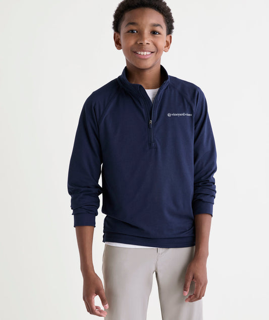 ISLAND TIME RAGLAN QUARTER ZIP / NAUTICAL NAVY