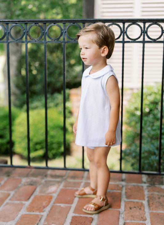 Collier Diaper Set - Palmer Blue Pima, Caterpillar