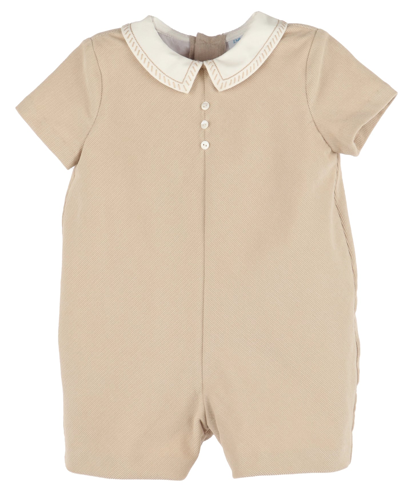 Cozy Cord Boy Romper - Beige