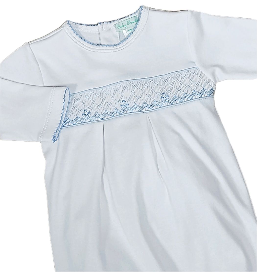 Eden Blue Smocked Gown