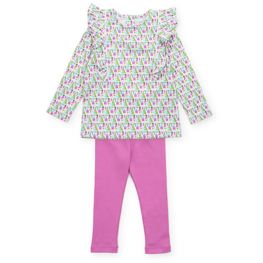 Olive Set Girls' Legging Set - Mod Holiday