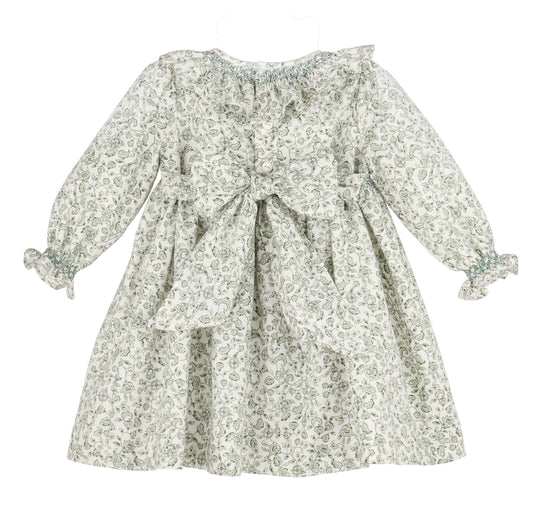 Heirloom Floral Dress - Green