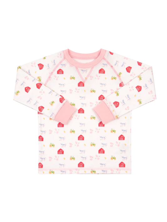Exclusive Everette Pullover - Barnyard Tales, Pink
