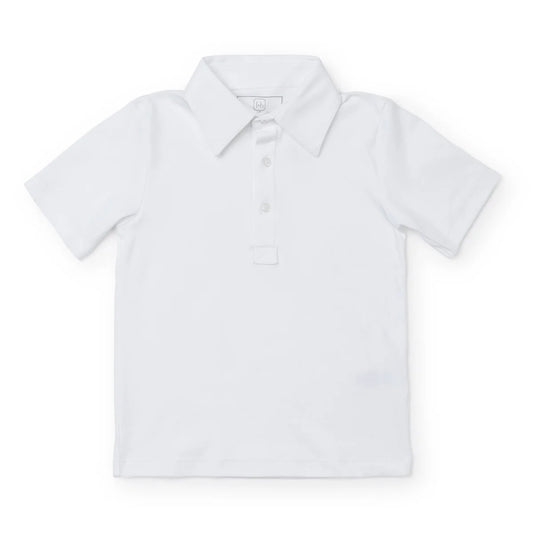 Griffin Boys' Pima Cotton Polo Golf Shirt - White