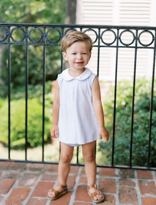 Collier Diaper Set - Palmer Blue Pima, Caterpillar