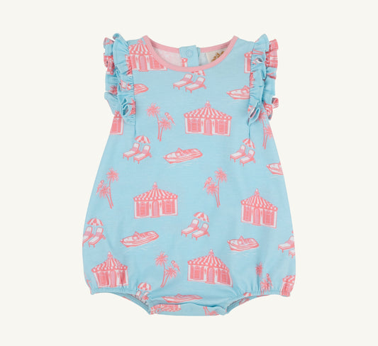 Ruehling Ruffle Bubble - Pima- Parrot Cay Canopy/Sand Pearl Pink