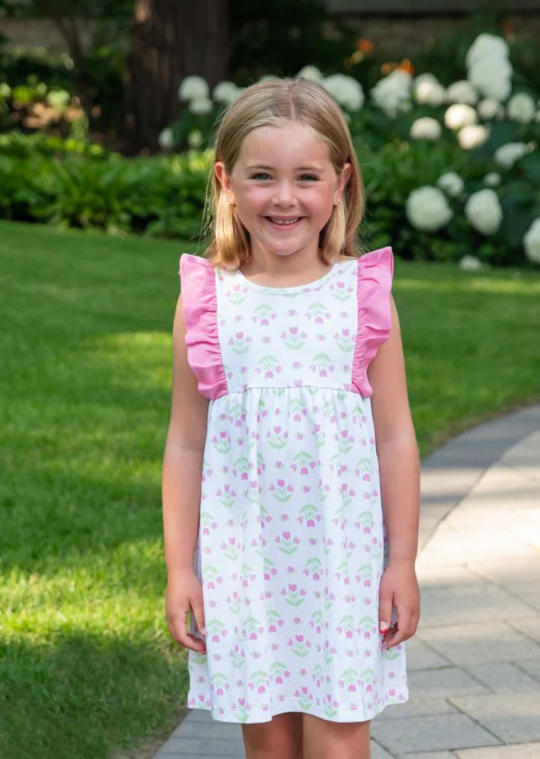 Lily Pima Dress- Tulips