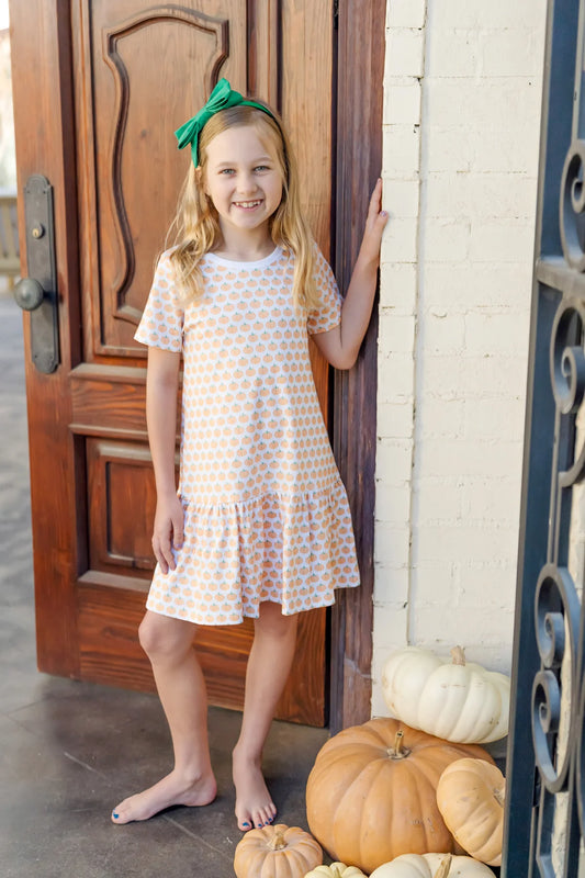 Lottie Girls' Dress - Harvest Pumpkin *SHIPS LATE JULY*