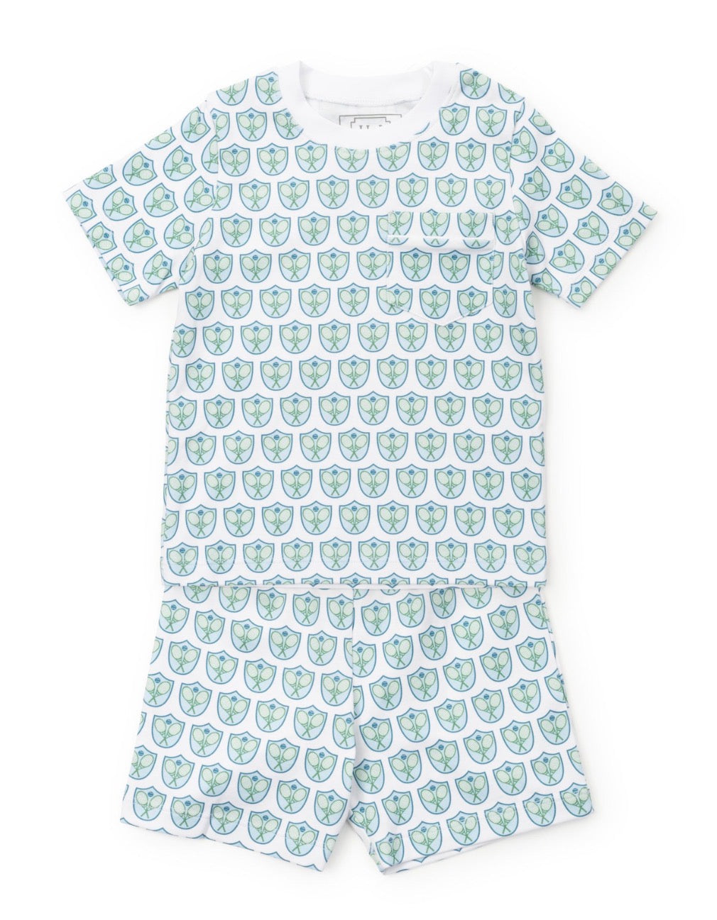 Charles Boys' Short Set - Tennis Crest Blue