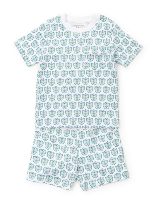 Charles Boys' Short Set - Tennis Crest Blue