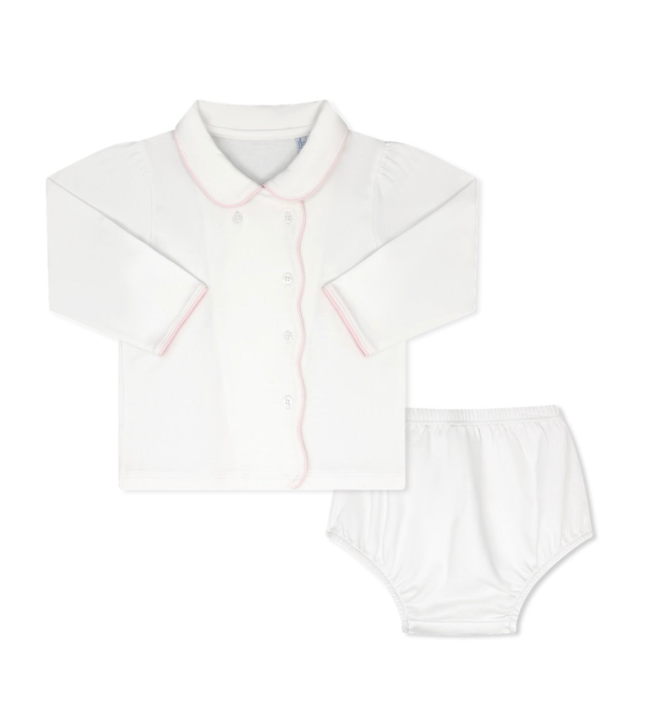 Little One Diaper Set - Warren White, Palmer Pink