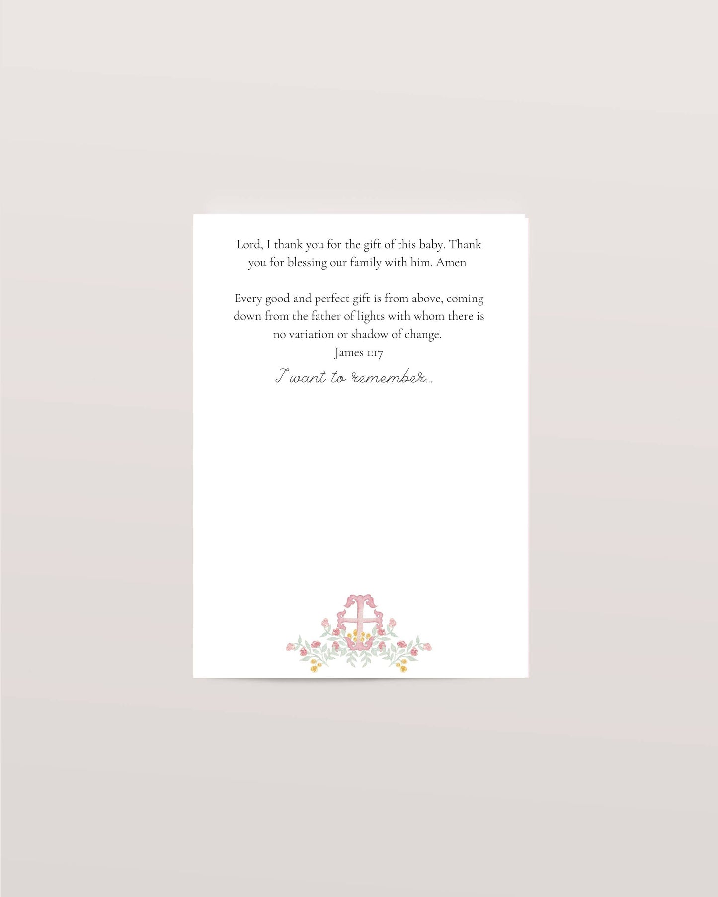 Baby Milestone Scripture Cards for Memory Keeping/ baby book