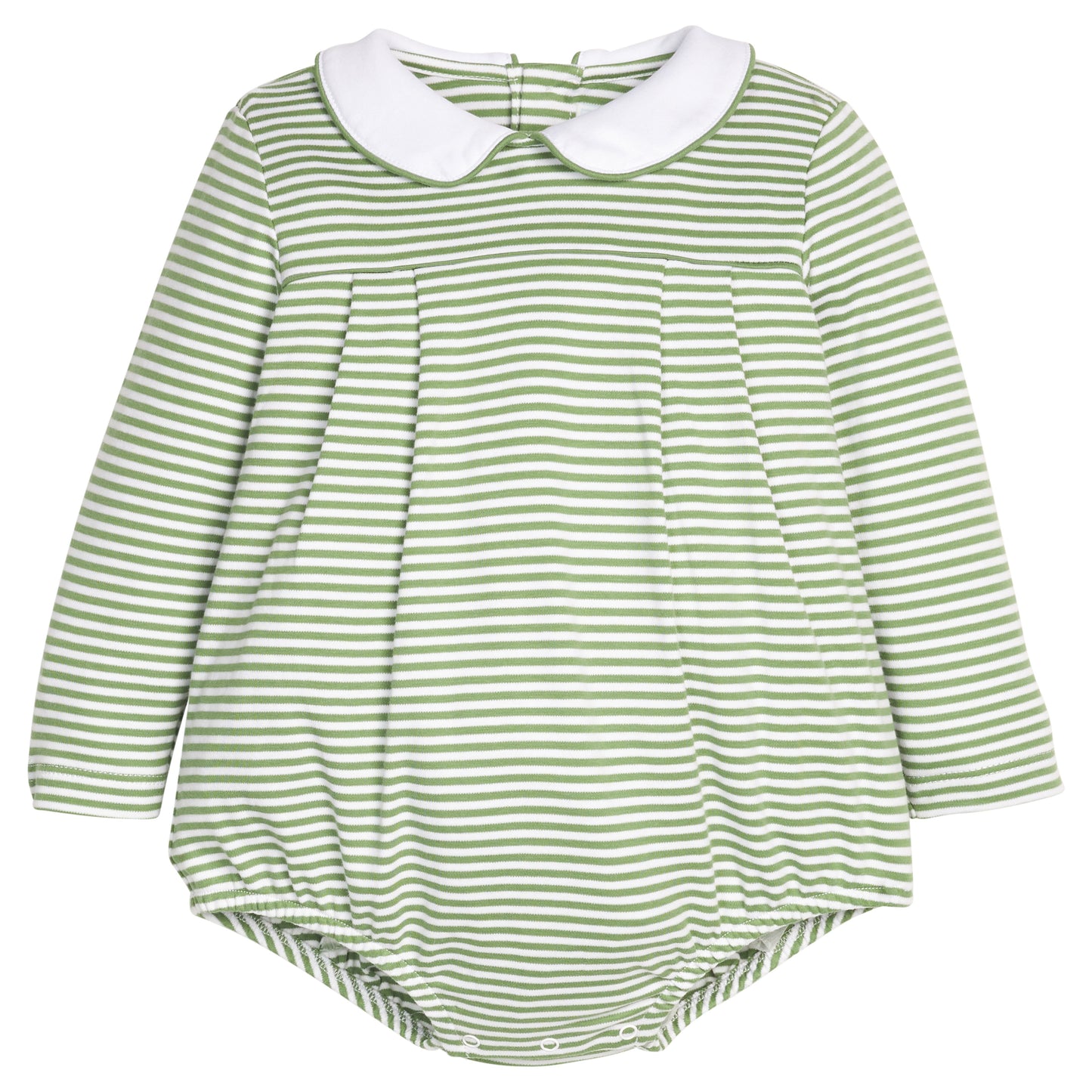 Pleated Peter Pan Bubble-Watercress Stripe