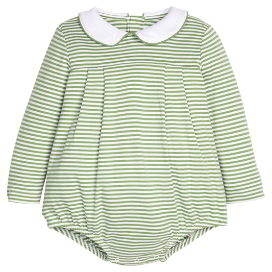 Pleated Peter Pan Bubble-Watercress Stripe
