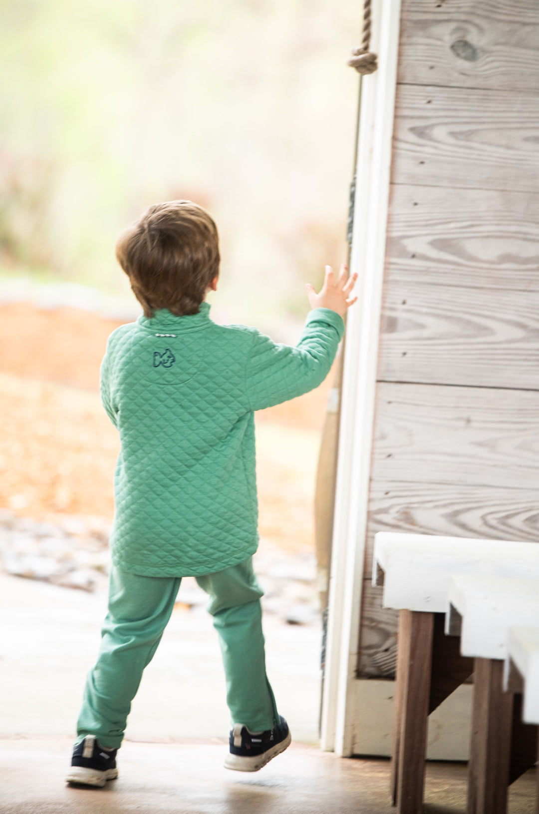 Boys Quilted Zip Pullover