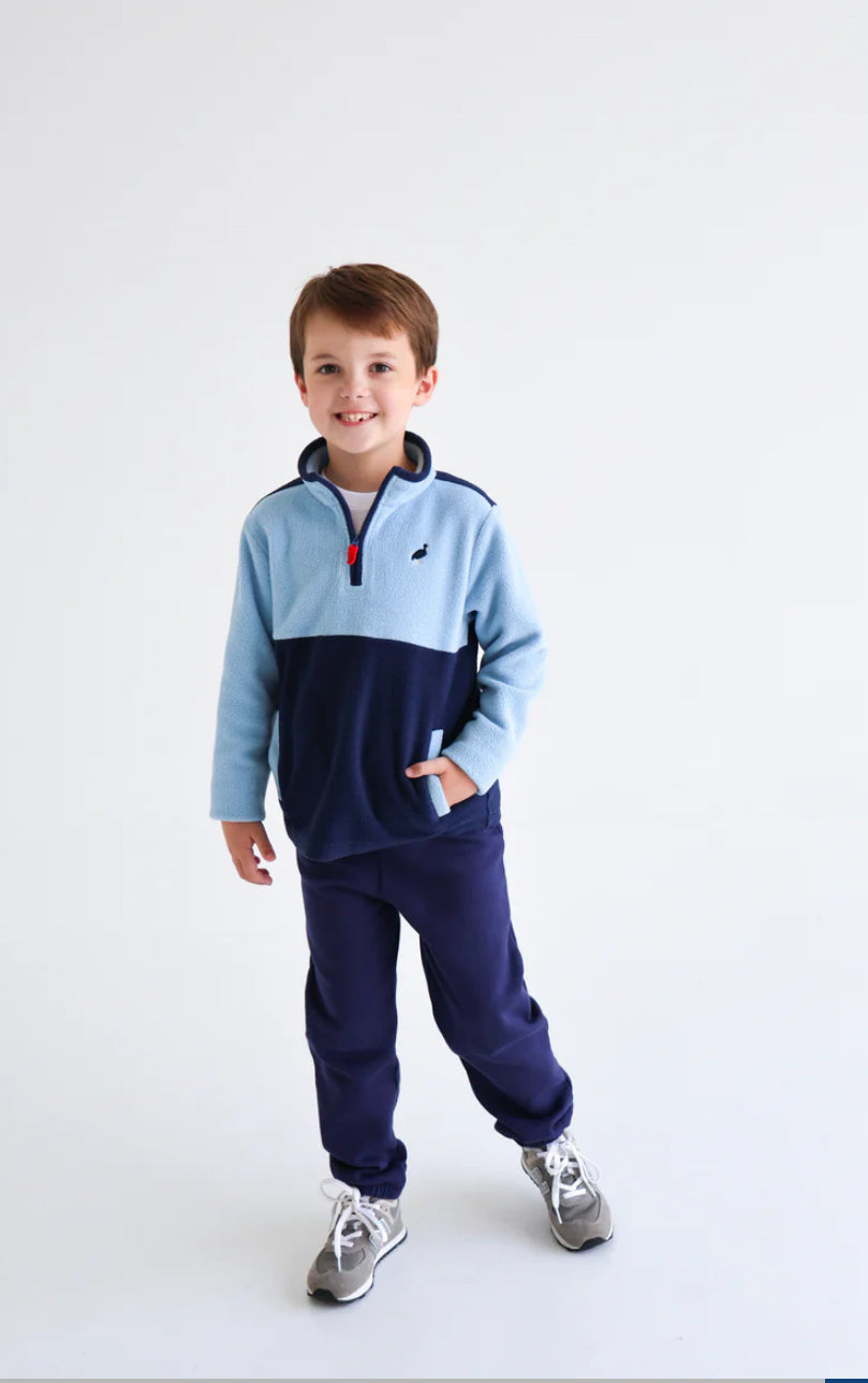 Hayword Half Zip Fleece-Barrington Blue/Navy