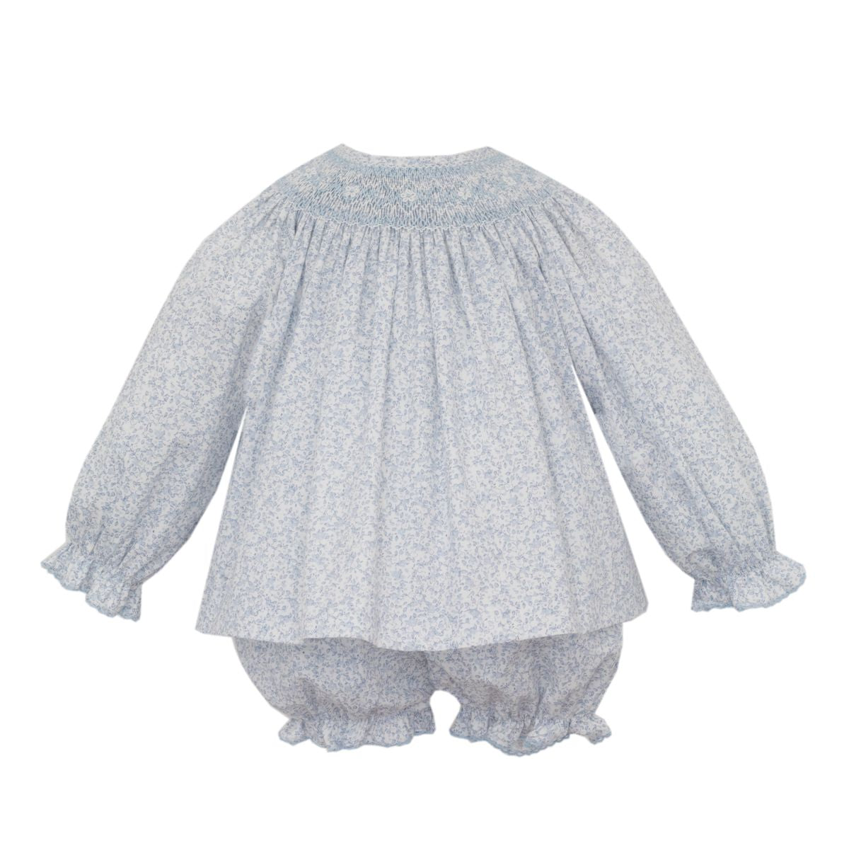 Grace - Light Blue Liberty Print Bishop Bloomer Set *PREORDER SHIPS JULY*