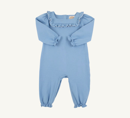Darla Day Romper- Sarasota Sky/Worth Ave White