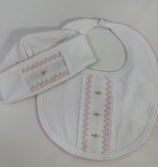 Sweet Baby Jacquard Girl Smocked Bib
