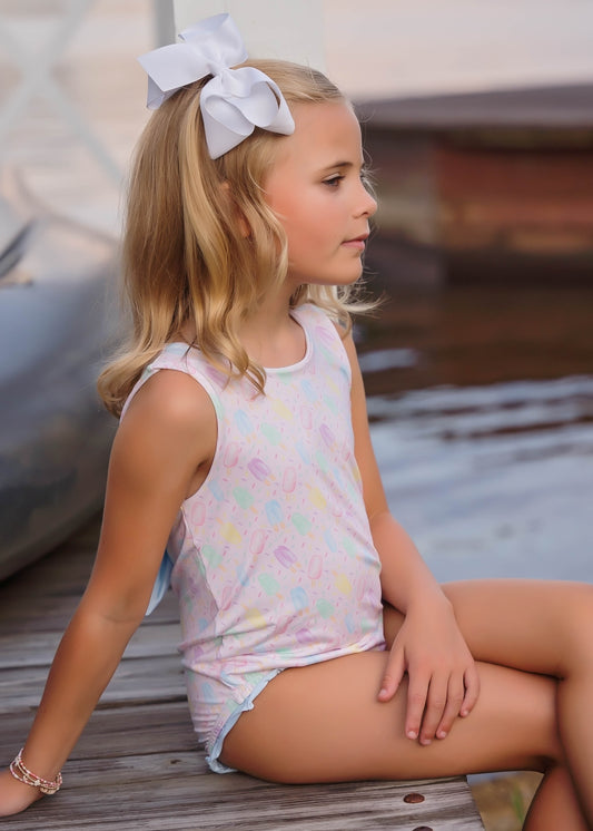 Lottie Bow Back Swim - Popsicles Back Bow One Piece Swim *PRESALE*