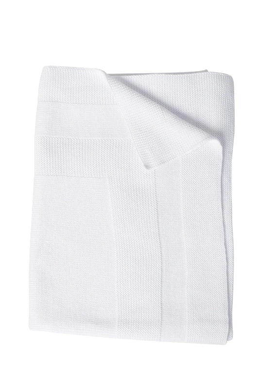 Nella Pima-  White Knit Blanket