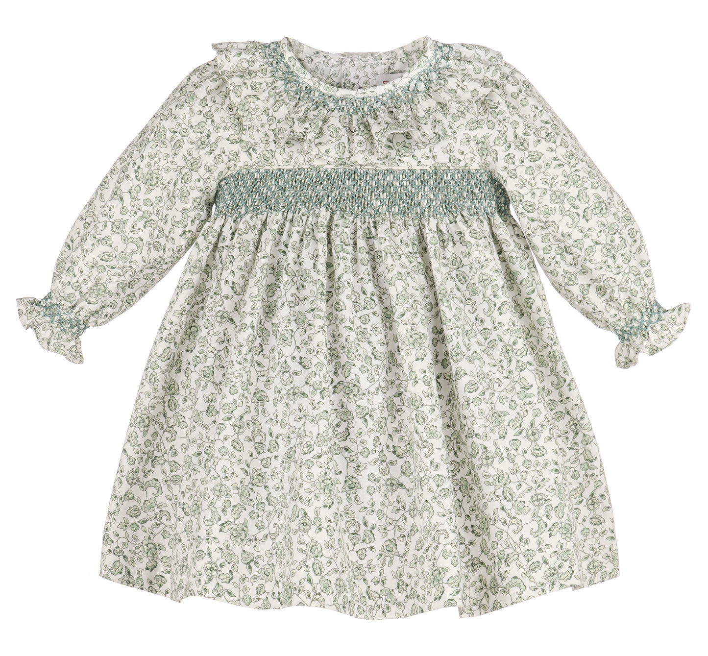 Heirloom Floral Dress - Green