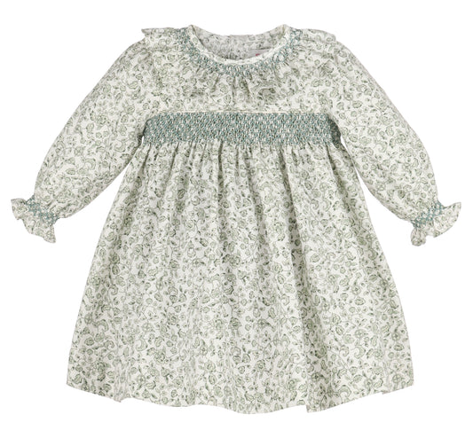 Heirloom Floral Dress - Green