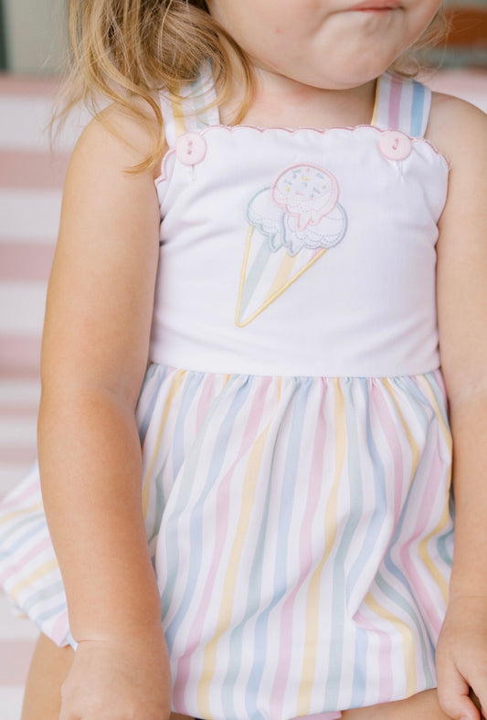 Lynn Bubble - Sorbet Stripe with Ice Cream Cone