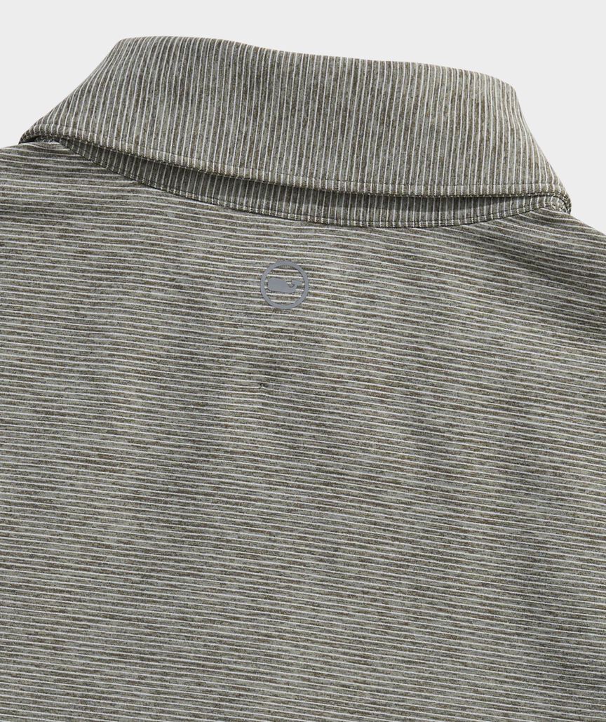 St. Jean Stripe Sankaty Polo Gray Pine