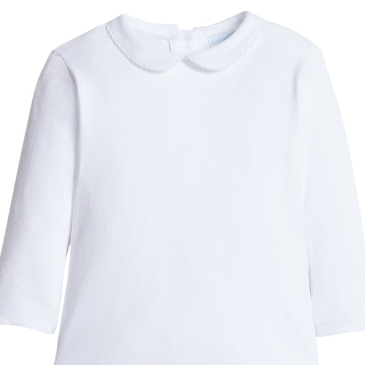 Peter Pan Picot Shirt - White