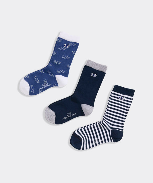Whale & Stripe 3-Pack Socks
