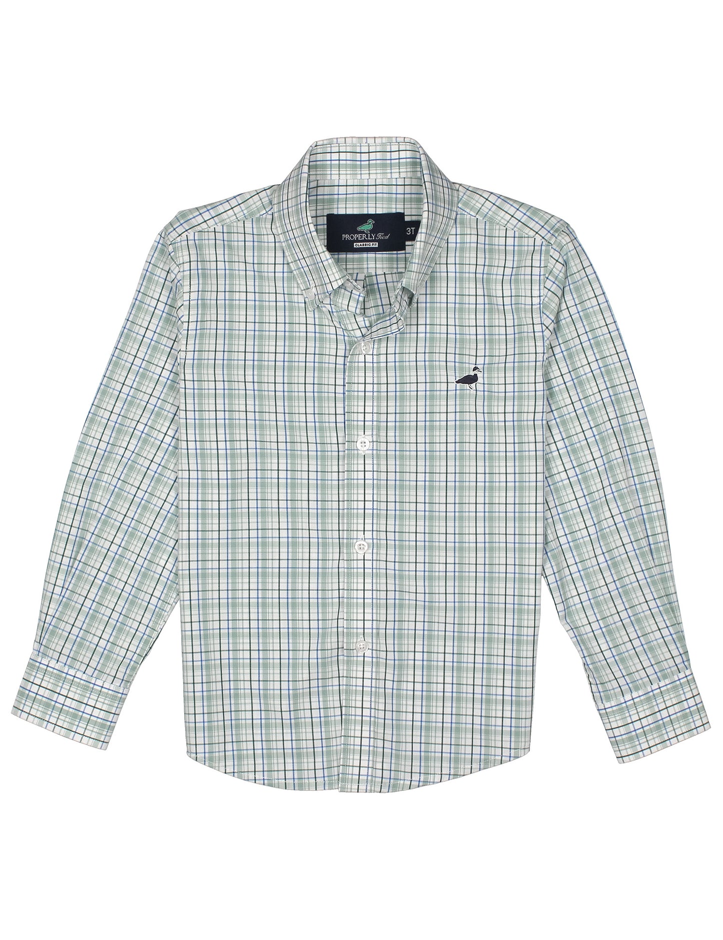 Boys Seasonal Sportshirt Sage Stream