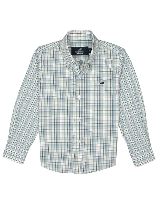 Boys Seasonal Sportshirt Sage Stream
