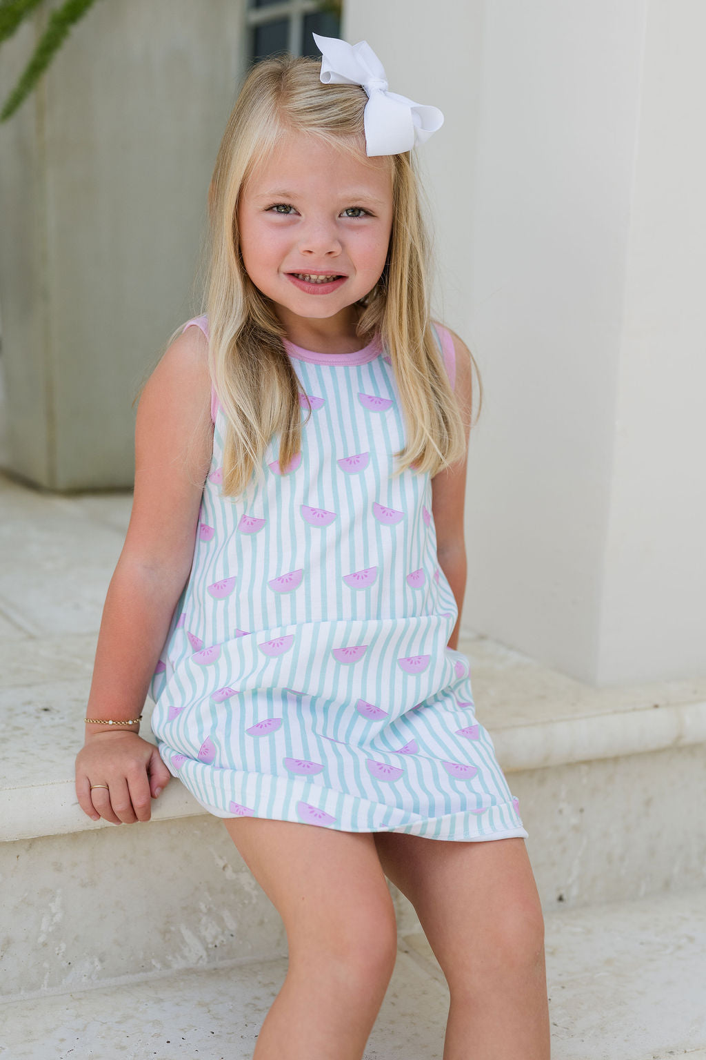 Madison Dress - Watermelon Sleeveless Play Dress *PRESALE*