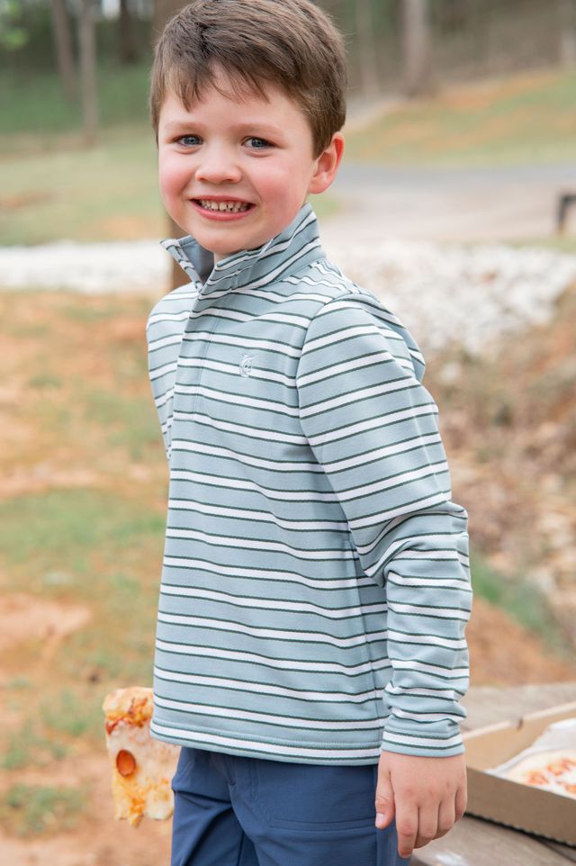 Boys' Sporty Snap Pullover - Arona Stripe *PREORDER*