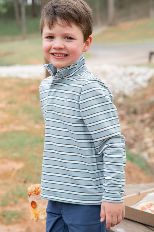 Boys' Sporty Snap Pullover - Arona Stripe *PREORDER*