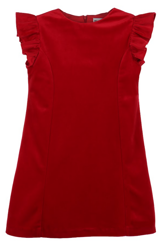 Red Velvet Shift Dress