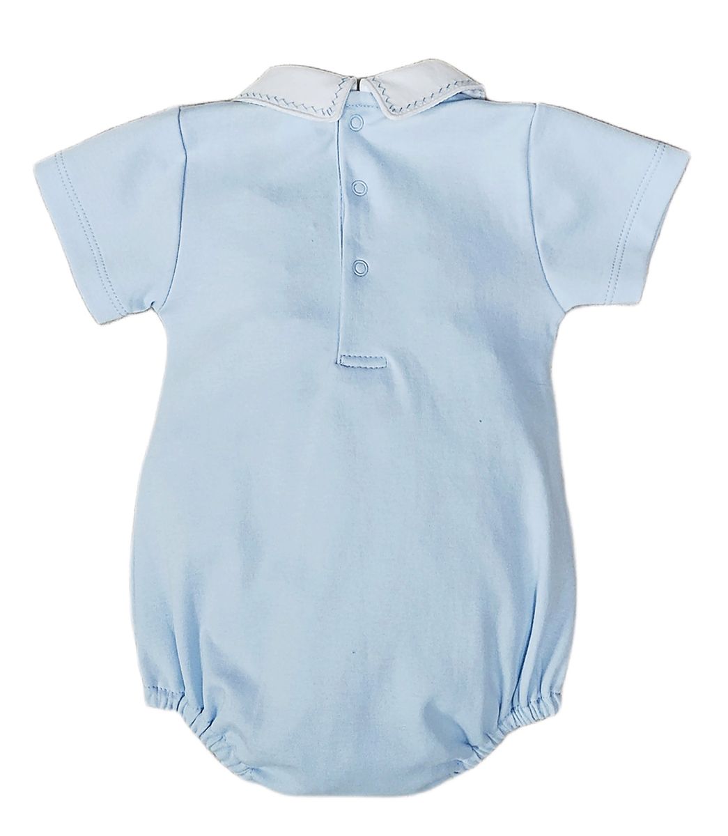 Classic Blue Smocked Bubble