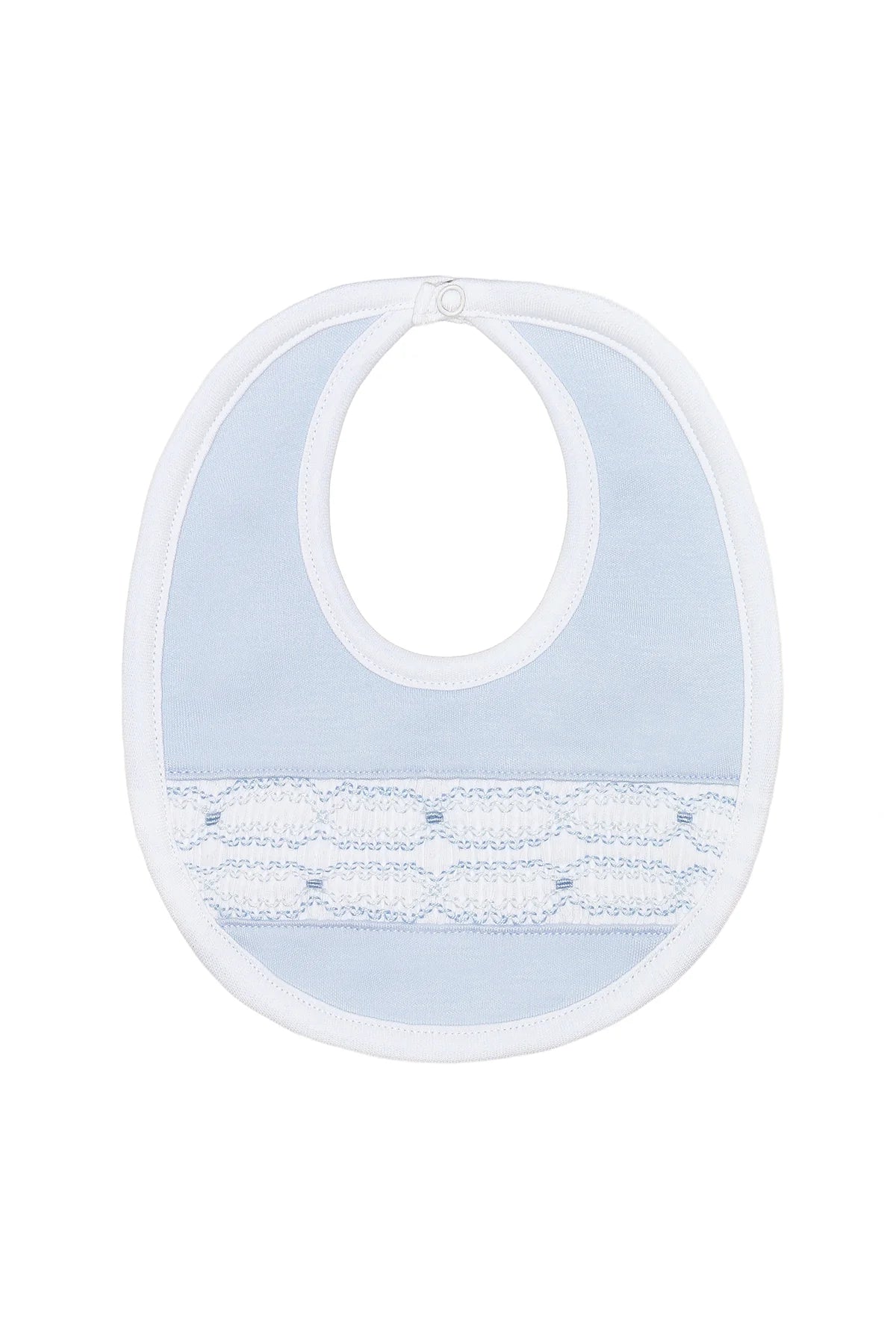 Signature Smocked Boys Bib - Blue
