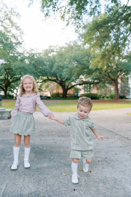 Autumn Garden Blouse and Skirt Set