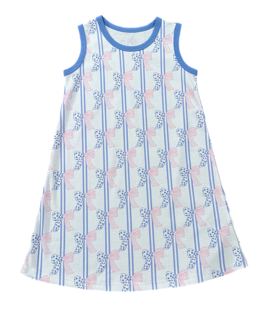 Madison Dress - Patriotic Bow Sleeveless Dress *PRESALE*