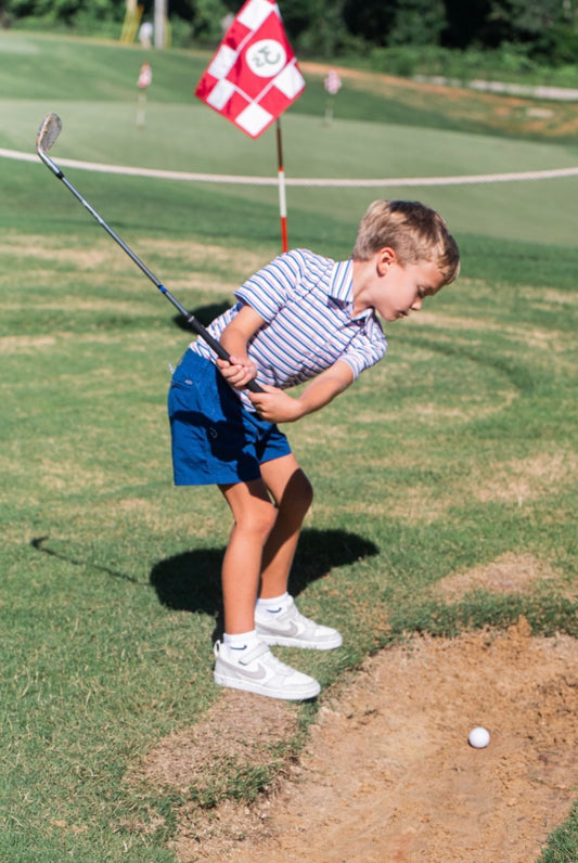 Boys' Short Sleeve Pro Performance Polo -Independence Day Stripe