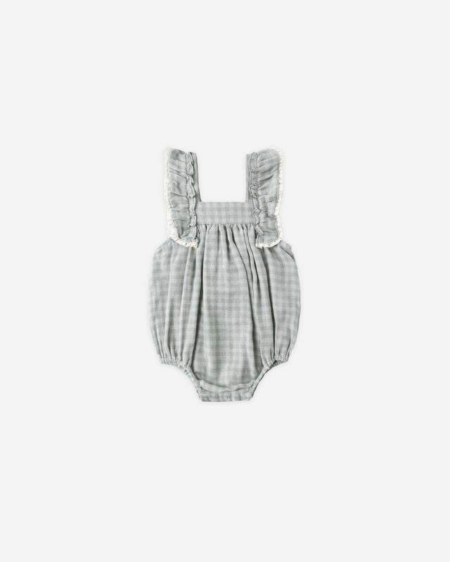 Maya Romper - Green Gingham