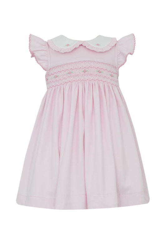 Elizabeth Pink Knit Collar Dress